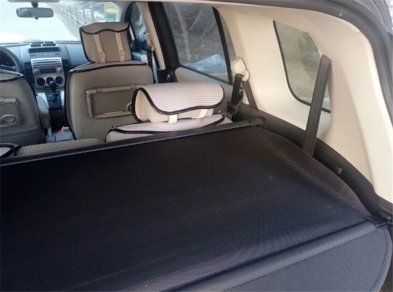 High Quality Rear Trunk Security Screen Privacy Shield Cargo Cover For Mazda 5 M5 2007-(Black Beige