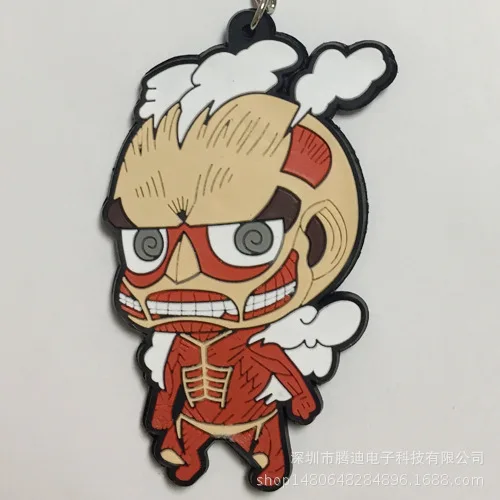19 Attack on Titan Wings of Liberty Аниме ПВХ брелок Rivaille Levi Eren Jager Armin Arlert смешной кулон ювелирные изделия Llaveros подарки - Цвет: 19
