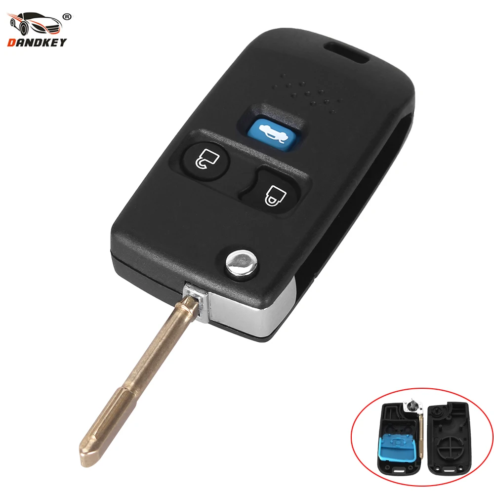 DANDKEY 3 кнопки для Ford Ranger Escape Складной флип пустой вход удаленный брелок сменный