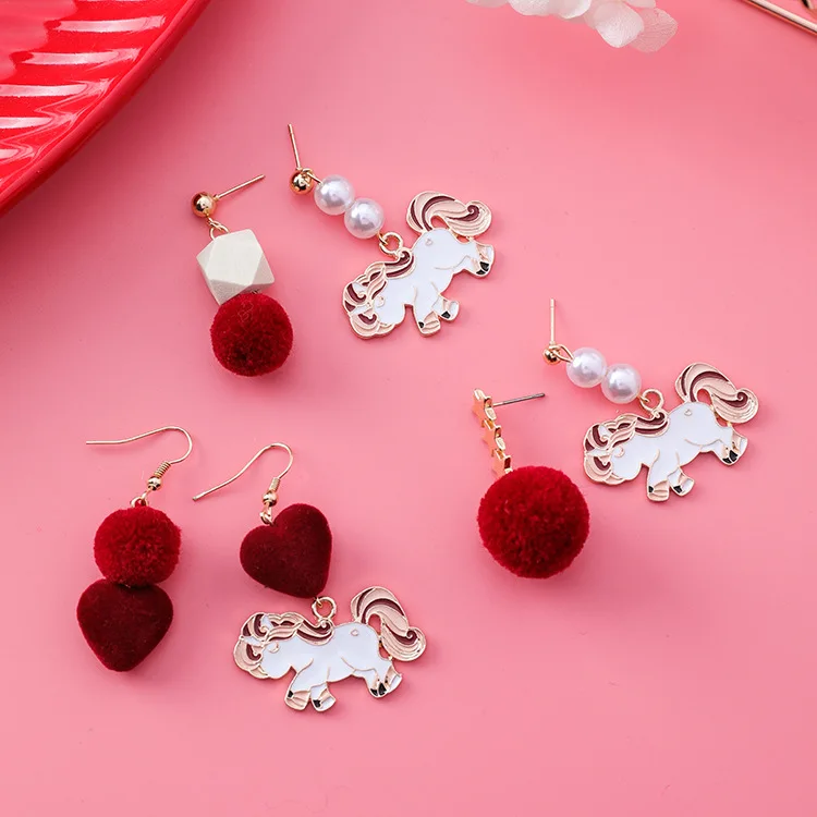 Апан эмаль Lucky Cat Асимметричные деревянные серьги-шарики Прекрасный Карп кои рыба