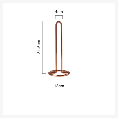 Rose Gold Скандинавский роскошный Железный бумажный стеллаж для полотенец металлический Многофункциональный кухонный держатель для хранения органайзер Инструменты украшения дома аксессуары - Цвет: Rose Gold