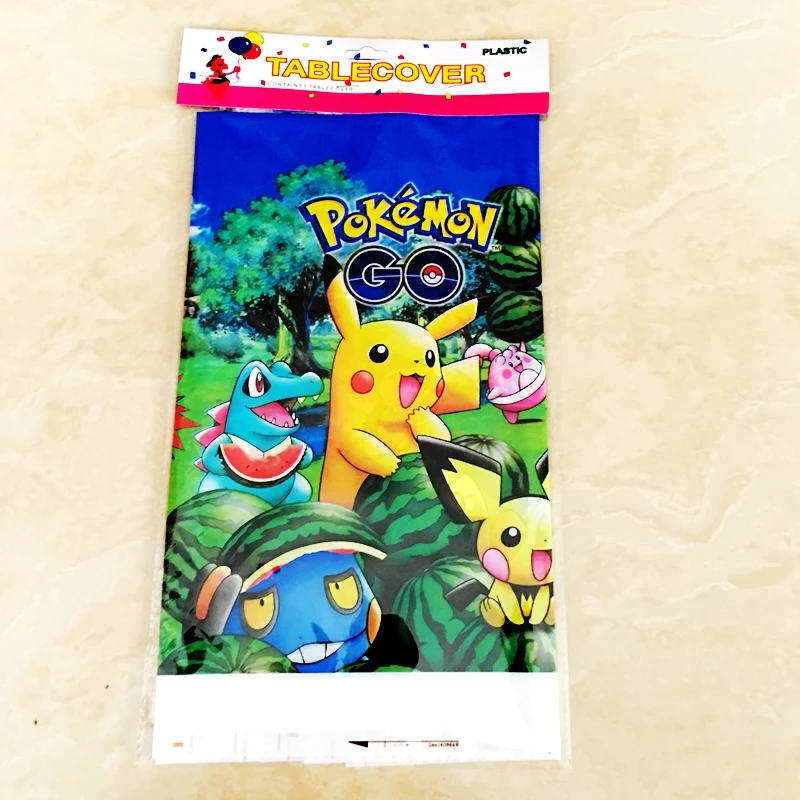 Талисман PIKACHU вечерние одноразовые скатерти мультфильм Покемон животных обеденный стол ткань baby shower Дети День рождения украшения питания