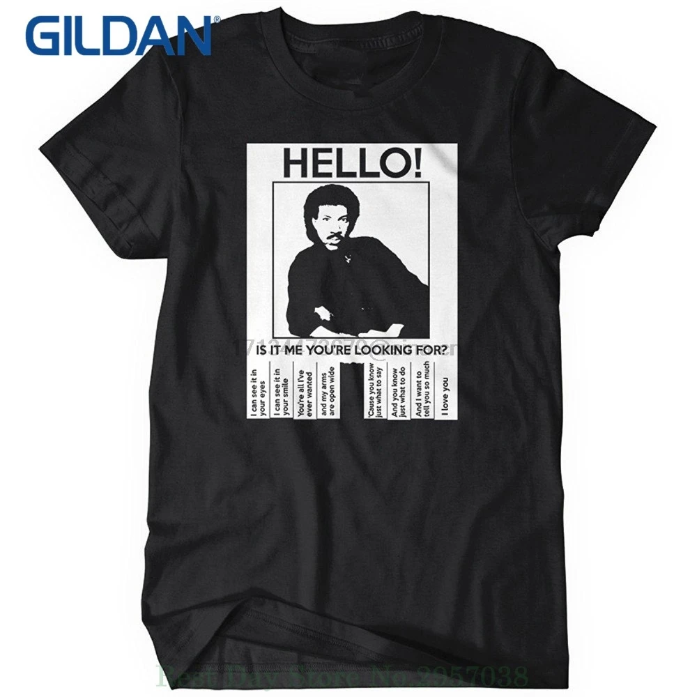 Мужская футболка с коротким рукавом Hello Is It Me вы ищете мужскую футболку Lionel Music Richie