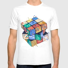 Для мужчин Творческий Magic Cube с принтом летние топы Цвет печати