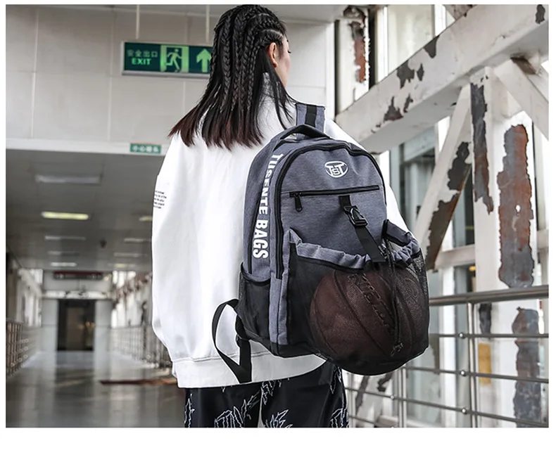 Men's Gym Bags Basketball Backpack School Bags For Teenager Boys Backpacks Large Women Laptop Bag Football Net Bag XA172ZC