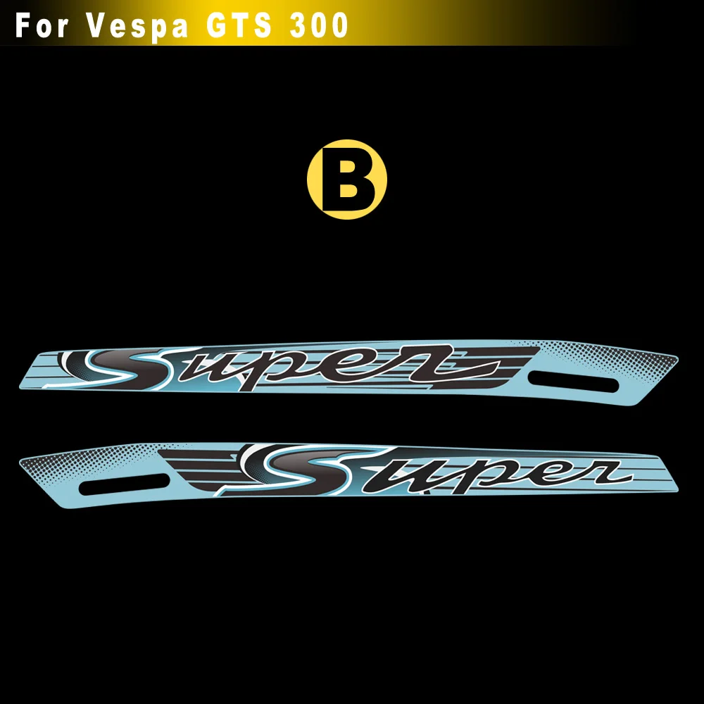 B Серый синий подходит для piaggio Vespa GTS 300 gts300 Sport gts наклейки с эмблемами супер светоотражающие наклейки мотоцикл - Color: B