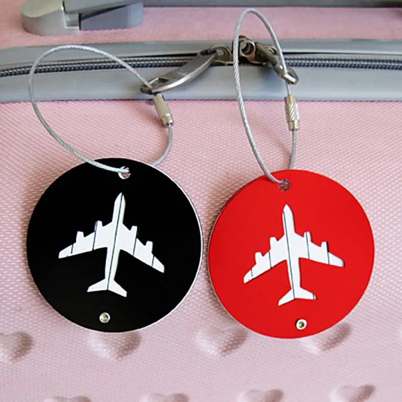 Новинка 1 шт. мужские и женские алюминиевые дорожные бирки для багажа Круглый