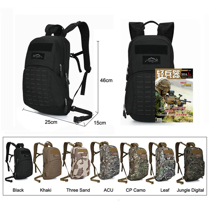 Military Army Backpack Camping Riding Travel Bag Rucksack Molle Tactical Bags Hiking Cycling Outdoor Sports Nylon Bolsa XA506WA | Спорт и