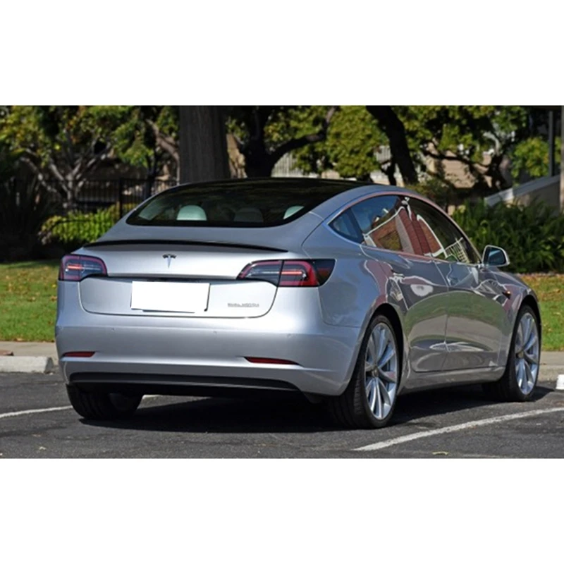 Для Tesla Model 3 2017 2020 задний спойлер для багажника из углеродного волокна на крыло крышу багажник Крышка