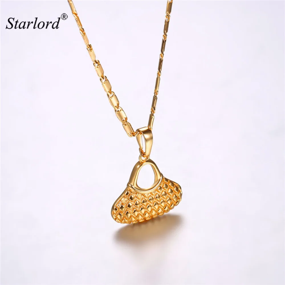 

Bilum Bag Pendant Necklace Gold Color Bilumware Charm Papua New Guinea Jewelry Bilum Necklace P2869K