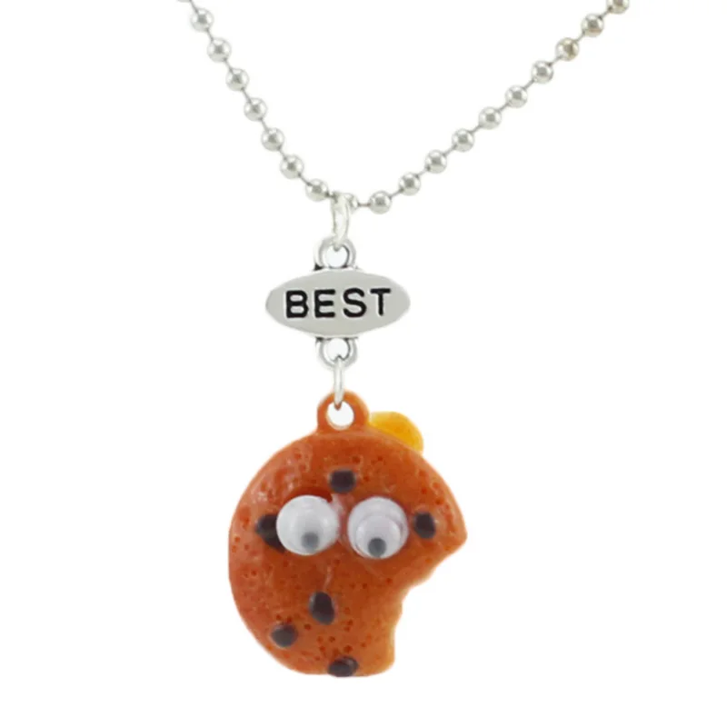 Ожерелье TAFREE BEST BUDS FRIENDS с кулоном в виде печенья и бутылки молоком цепочкой из