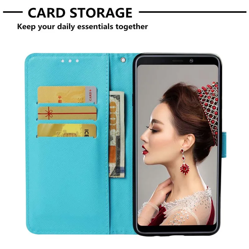 ZZCAJA для Samsung A9 2018 чехол Роскошный кожаный чехол-кошелек милый сова цветок 3D вид