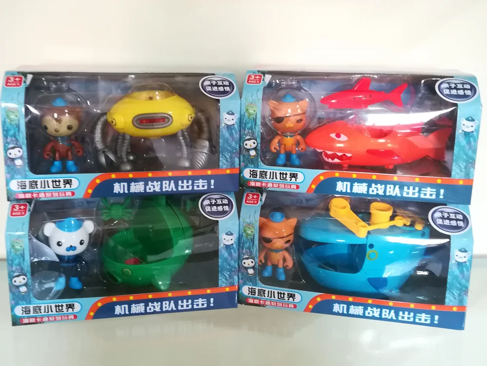3 шт./компл. Octonauts Gup автомобили Лодка Корабль игрушки капитан Barnacles Kwazii Shellington
