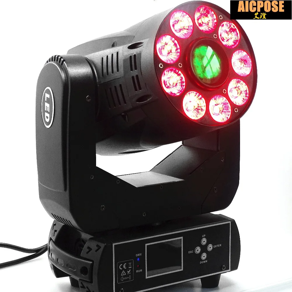 6 шт./лот 6x8 Вт лампа Gobo стробоскоп диско DJ Освещение 6*8 RGBW 4в1 LEDs Wash + 30 LED Moving Head мини