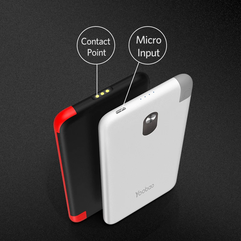 Yoobao S5K 5000mAh повербанк со встроенным сьёмным кабелем внешний аккумулятор