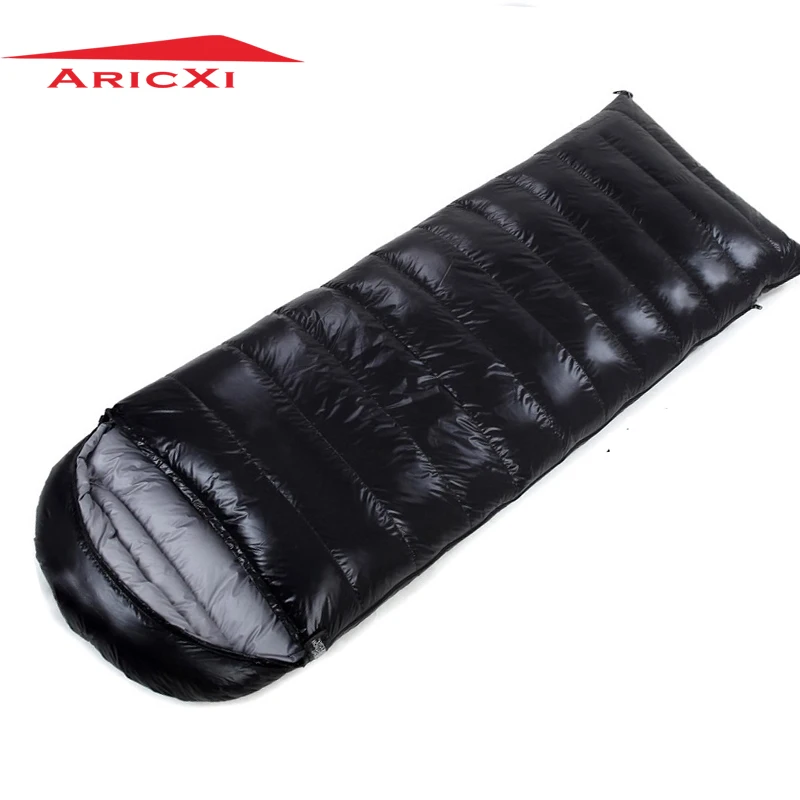 ARICXI спальный мешок белый утиный пух открытый кемпинг черный 210x80 см|sleeping bag black|outdoor