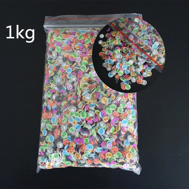 Halloween Style-1kg 1 кг 100000 ПК 3D Полимерная глина крошечный Fimo игровое тесто с изображением клубники фруктов ломтики Smile, Love Heart ногти "сделай сам", художественные украшения сделай сам принадлежности - Цвет: Halloween Style-1kg