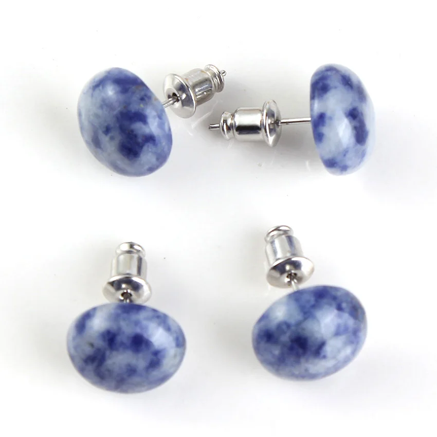 Трендовые-бусы новые стильные посеребренные голубые вены камень половинки