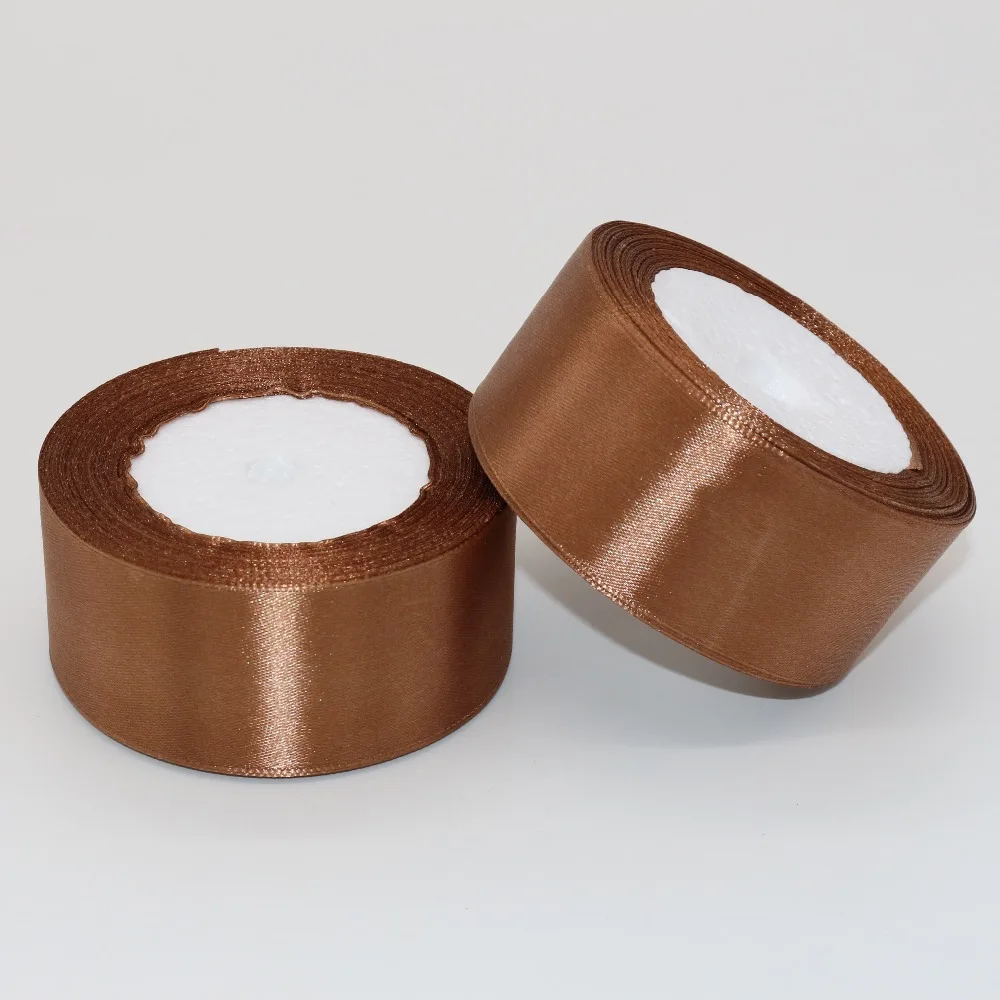 Атласная Лента бренда лента бронв 25 ярдов шелковая для свадьбы украшение