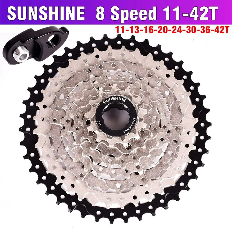 8S 42T Expansion SUNSHINE MTB велосипед Freewheel 8S 11-32 36 40 42T MTB горный велосипедный маховик 8 24 скоростные кассетные звездочки для 8 скоростей - Цвет: 8S 42T Expansion