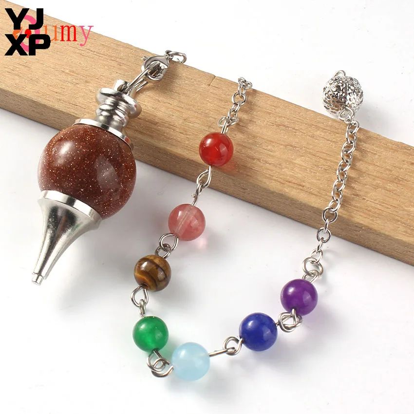 YJXP 7 chakra Dowsing маятники звеньевая цепь бусины Рейки Исцеление религиозный