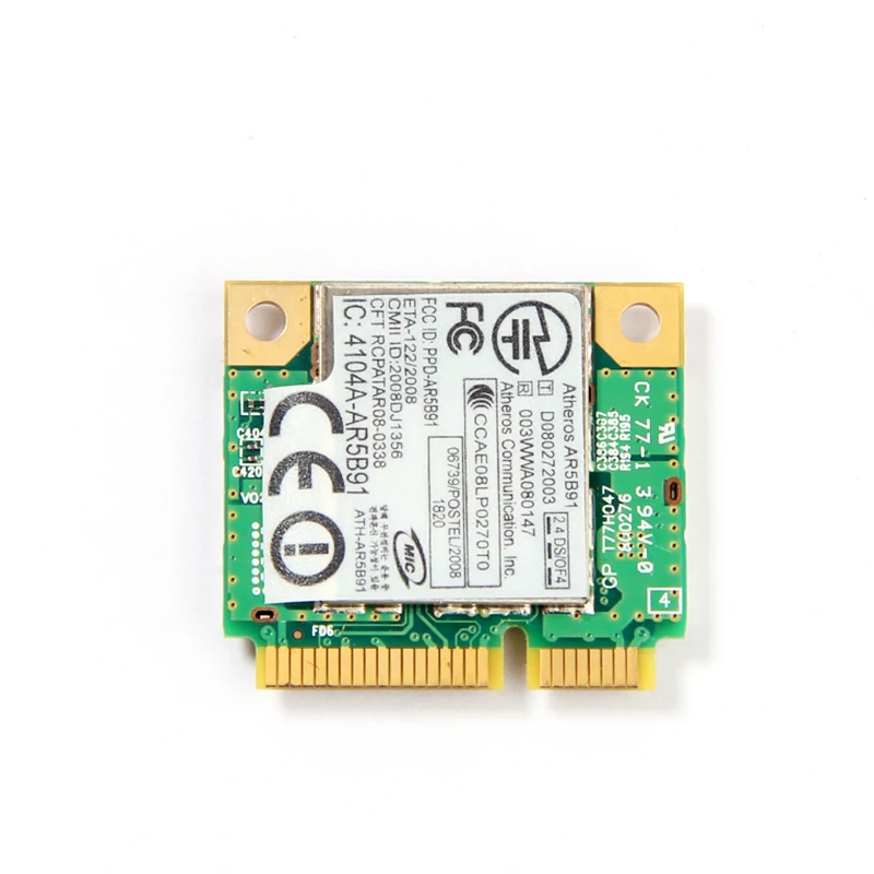 Atheros AR5009 AR5B91 AR9281 Wireless N 300 Мбит Wi Fi Половина Mini PCI e Карты М 802.11b/г/n Ноутбук Wlan Сети
