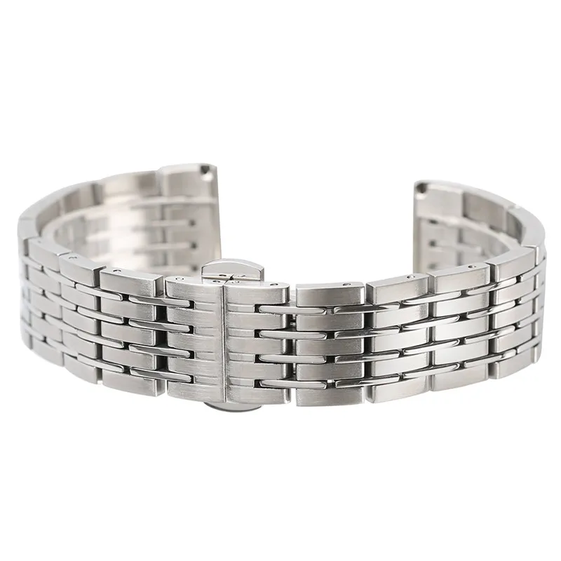 20mm 22mm 24mm High Quality Silver Stainless Steel Watchband Bracelet Solid Link Adjustable Wrist Band Strap with Spring Bars | Наручные