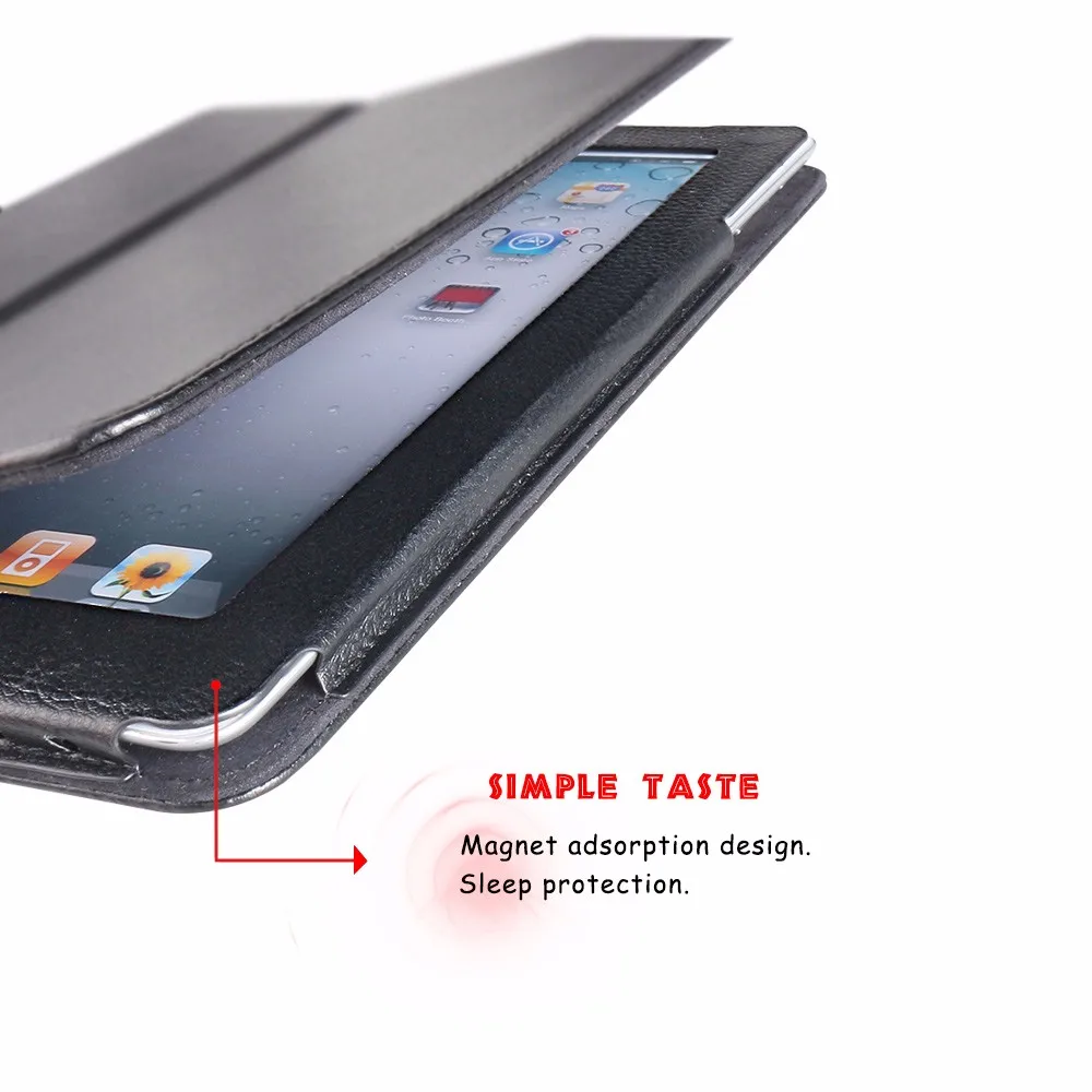 Чехол для iPad Air 2, GARUNK, Матовый кожаный флип-чехол из личи, смарт-подставка, защитный чехол для iPad 2/3/4, iPad 6, Аксессуары для планшетов