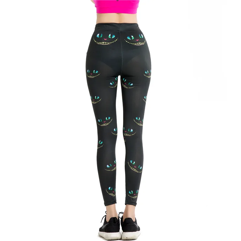Женские эластичные леггинсы с 3D принтом кошачий глаз|women fashion leggings|women leggingsfashion