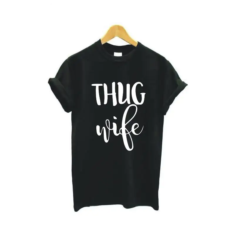 Хипстерская футболка с надписью Thug Woman женские топы Повседневная коротким