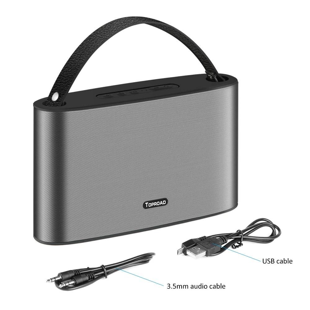 TOPROAD 20 Вт Bluetooth динамик 3000 мАч power Bank портативный супер бас беспроводной большой s
