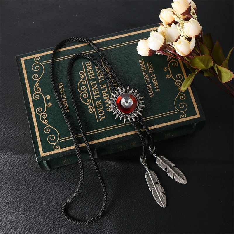 Новые модные красные и серые стразы Боло Галстуки для мужчин ковбойский стиль