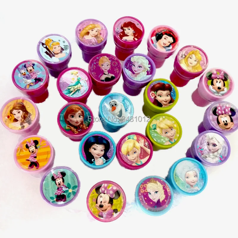 6pcs/bag Kids DIY Stamp Education Toy Cartoon Princess Painting Stamps Children School Art Tool Self Inking of Party Toys Set | Игрушки и