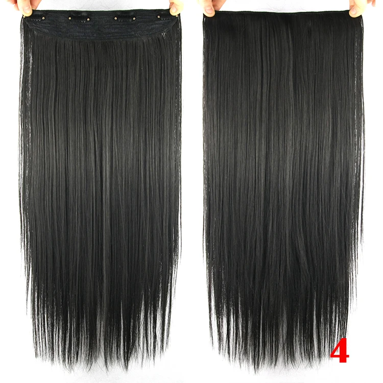 100 г прямо клип в искусственных волос Pad синтетическая укладки 4 зажим-в