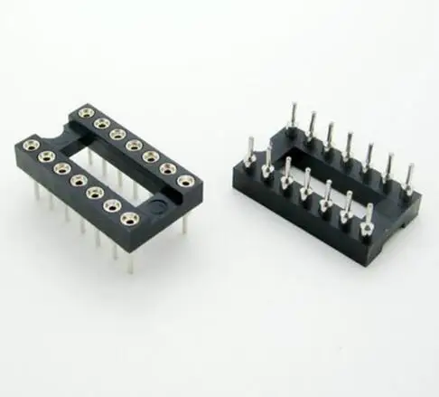 10 шт. 14-контактный Круглый DIP IC гнездовой адаптер 14Pin шаг 2 54 мм разъем |