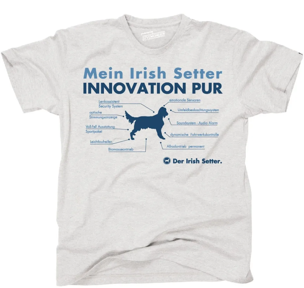 Футболка TINNO Hunde Hund INNOVATION PUR IRISH SETTER Fun Siviwonder|Мужские футболки| |