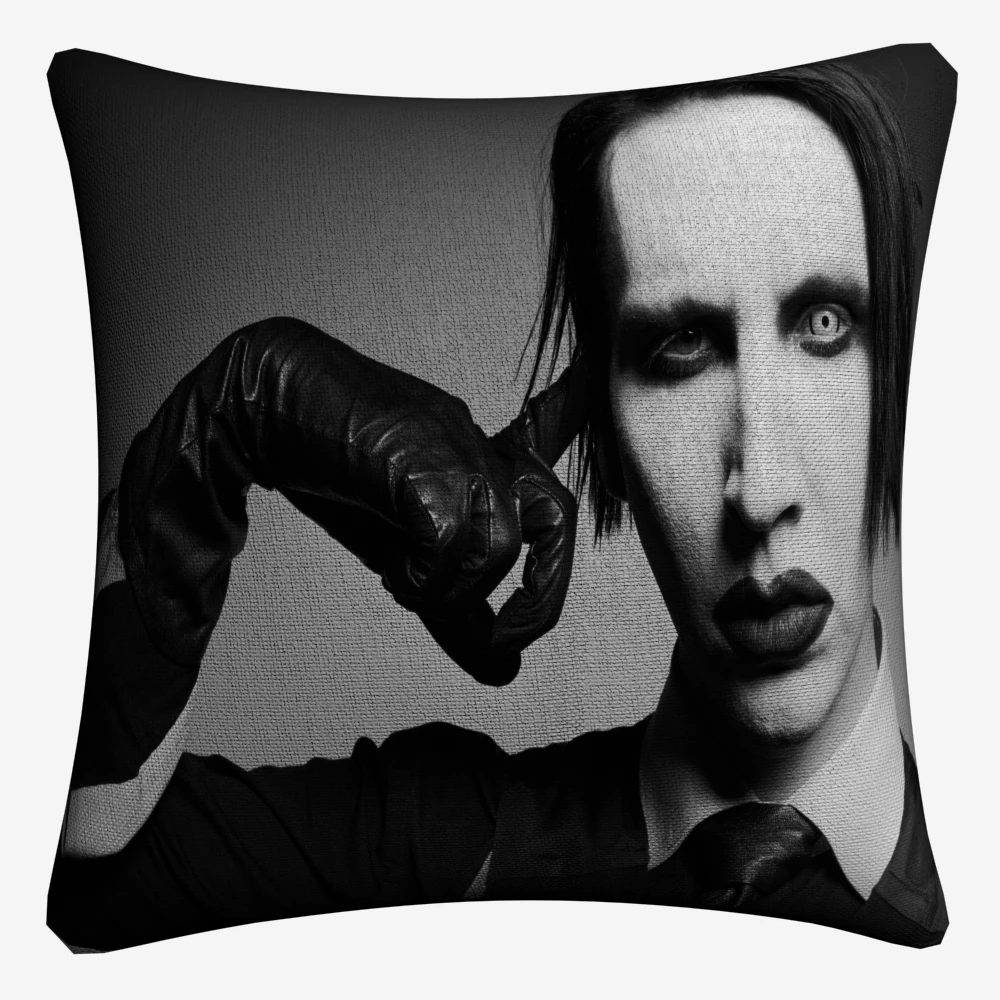 Marilyn Manson классическое фото искусственная подушка Чехол 45x45 см чехол для дивана