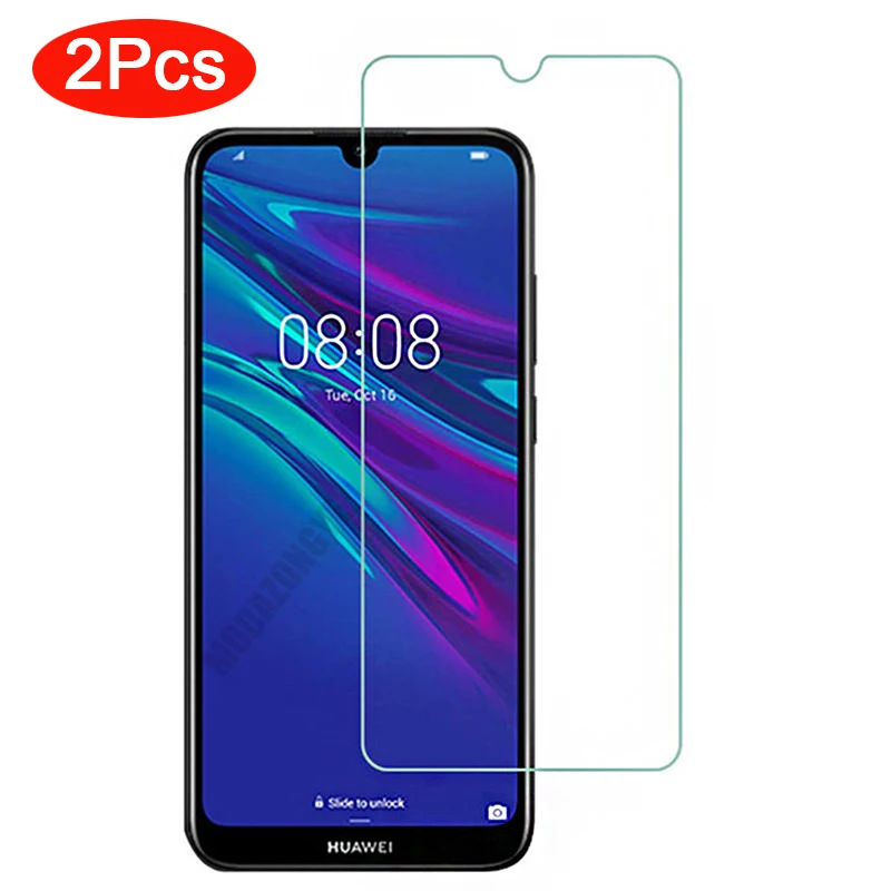 Закаленное стекло для huawei y6 y7 2019 2 шт. Защитное экрана закаленное телефона 6y 7y y62019