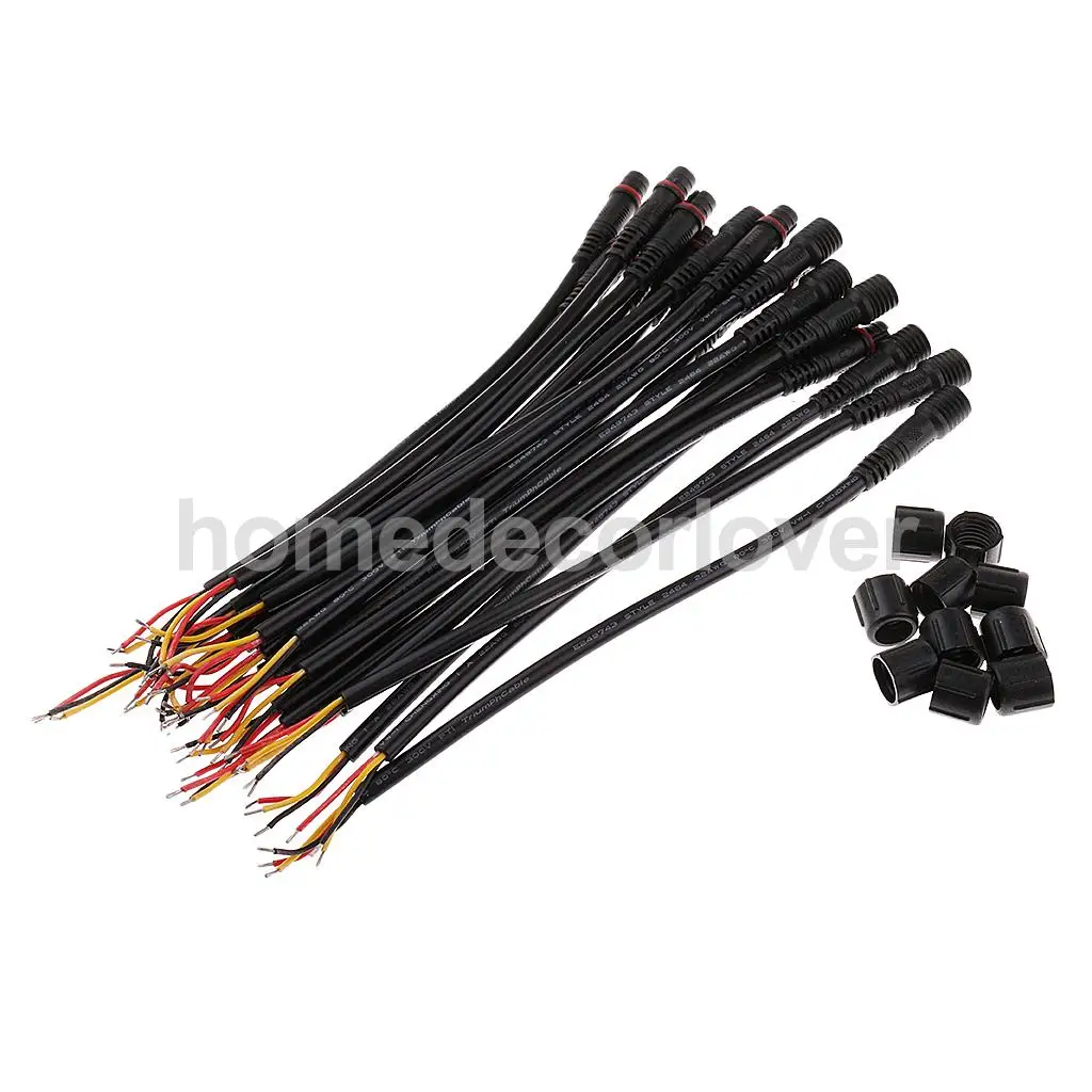 10 пар в комплекте Черный Водонепроницаемый IP65 22AWG 3 Pin типа папа + гнездовой разъем