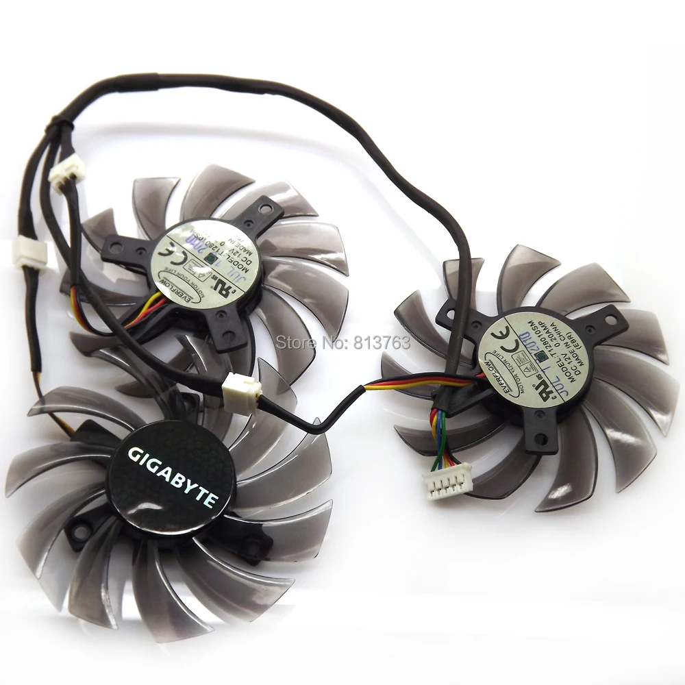 Вентилятор видеокарты VGA 3 шт./лот T128010SM 75 мм 40x40x40 для Gigabyte GTX460 470 570 580 670 HD5870 5