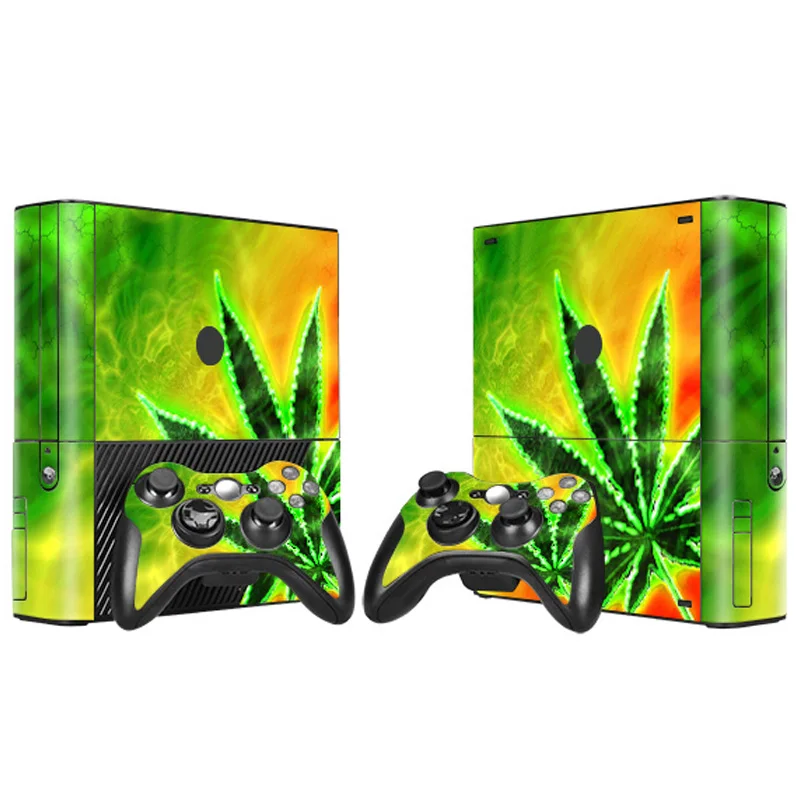 Зеленый лист, сорняковая кожа, наклейка для Xbox 360 E консоли и контроллеров, наклейки s для Xbox360 E винил