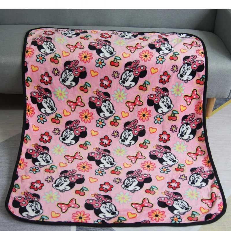 Disney Super Soft Dirty Pink Lovely Minnie Mouse Blanket Throw for Travel Baby Girls on Crib Toddler Sleeping Covers 100x130cm
