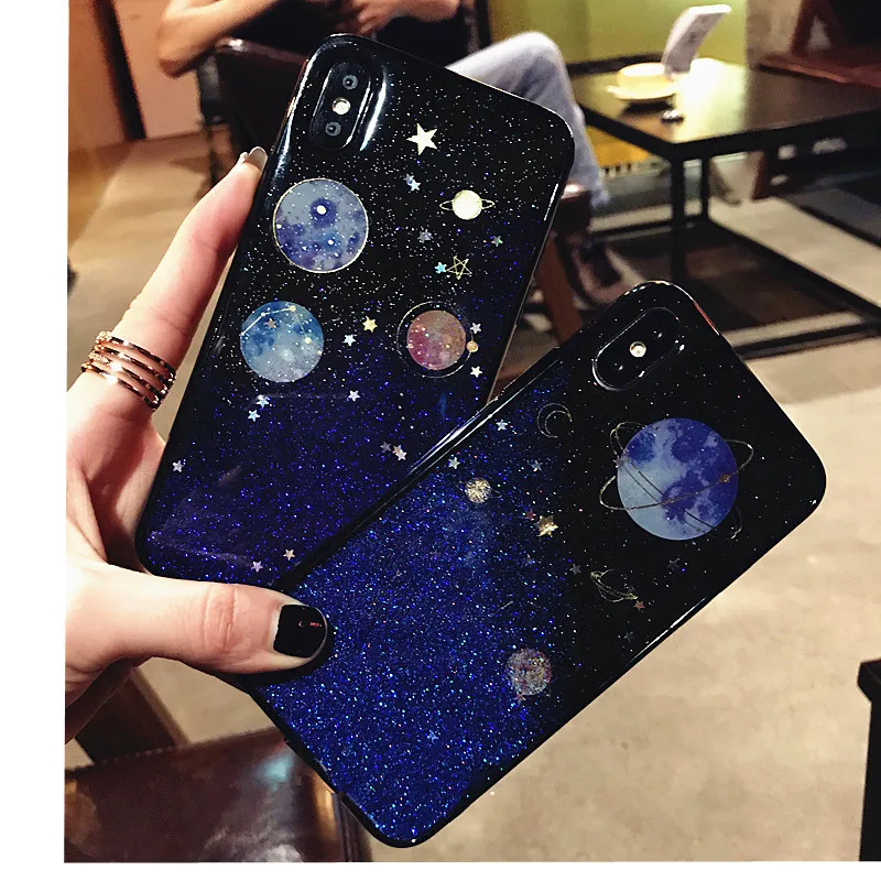 Чехол Saturn Glitter Moon Universe Planet из ТПУ для Samsung Galaxy A9 2018 чехол накладка a9 A920