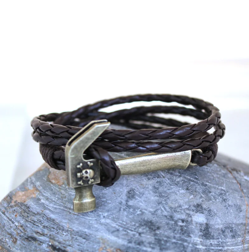 Винтажный браслет в стиле ретро для мужчин и женщин браслеты из искусственной