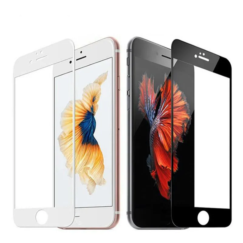 Защитное стекло с твердыми краями для IPhone 6 6s 7 пленка защиты экрана закаленное