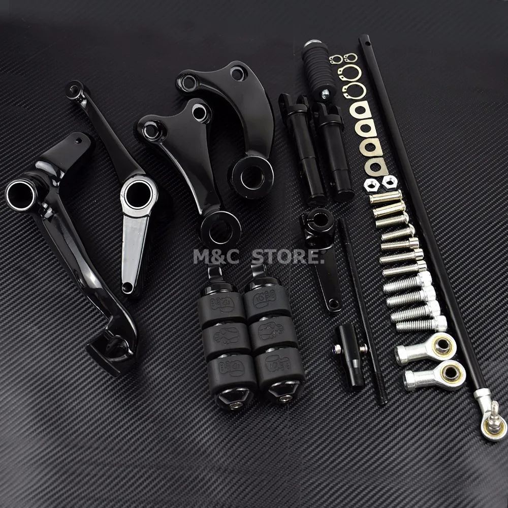 Черный Chrome Forward Controls Полный комплект Колышки рычаги и для Harley Sportster 883 1200 XL 48 72 Iron