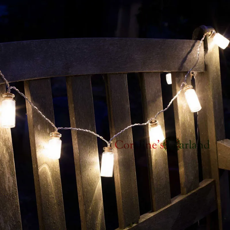 Новинка стеклянная банка мини битва светодиодный гирлянды с 20 батарейками для