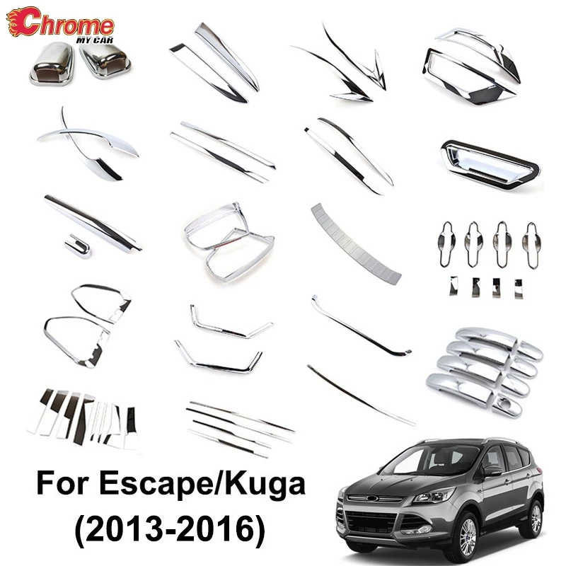 Для Ford Escape Kuga 2013 2014 2015 2016 хромированные передние и задние противотуманные фары