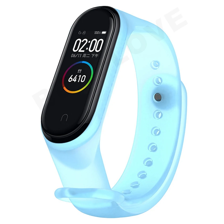 Прозрачный ремешок для Mi Band 4 3 Xiaomi силиконовый браслет Miband аксессуары NFC смарт