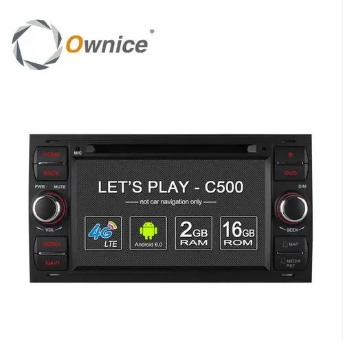 Ownice C500 2 Din Android 6.0 4 Ядра В Тире Автомобиля DVD плеер Для Ford Mondeo Focus C-MAX Transit GPS Navi Радио